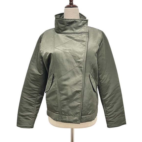 AYR The Still Olive Green Nylon Coat Size Small